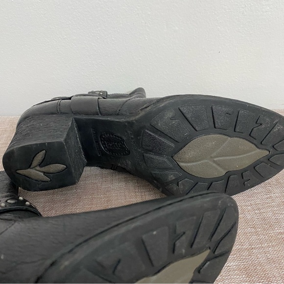 Born Slater Black Leather Studded Heeled Boots Woman’s 7.5 Side Zip Booties - Picture 10 of 10